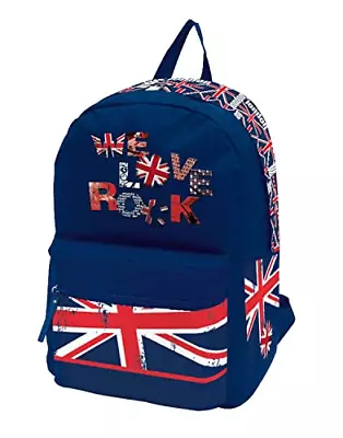 Quo Vadis Union Jack School Bag Blue Blue 45 Cm School Backpack • £54.70