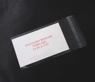 Business Card - Clear Resealable Self Adhesive Seal Business Card Bags 1.2 Mil  • $10