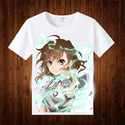 Anime A Certain Scientific Railgun Misaka Mikoto Cosplay Short Sleeve T-shirt#P4 • $25.99