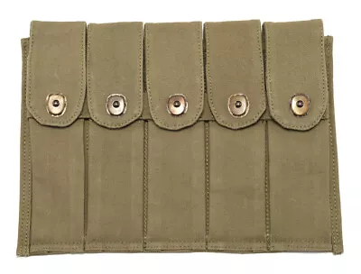 WW2 US Rigger Made M1 Carbine 5 Cell Magazine Pouch Marked JT&L 1944 • $26.99