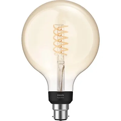 $54.95 • Buy PHILIPS HUE Flame Filament G125 B22 Warm White Vintage Light Smart LED Bulb - 7W