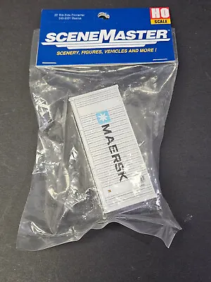 Walthers SceneMaster 949-8001 HO MAERSK 20' Rib-Side Container New Pack • $13.99