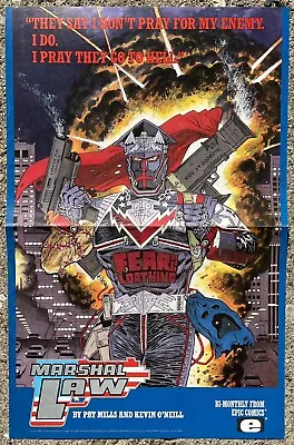 Marshall Law Original Promo Poster Kevin O’Neill Art 1987 Epic Comics 11” X 17” • $14.95