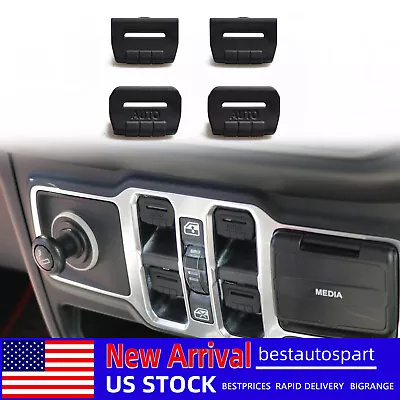 4PCS Window Switch Button Cover Interior Accessories For Jeep Wrangler JL JT 18+ • $17.99