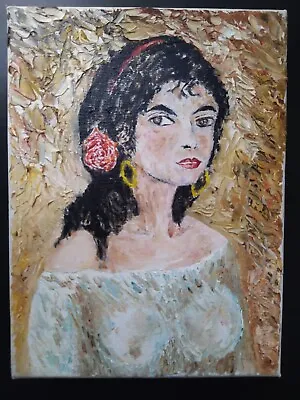 Gipsy Girl Original Oil Painting ( Artist G.ANDREWS) • £30