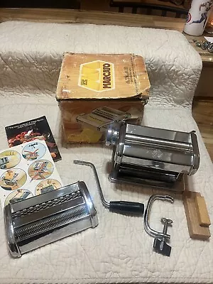 Vintage MARCATO Atlas No 150 Pasta Noodle Maker Machine With Box Made In Italy • $39