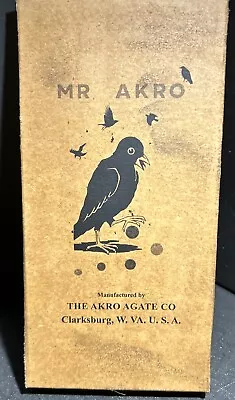 Akro Agate Mister Akro Crow Marbles Storage Box Brown • $30