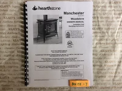 Hearthstone Manchester 8361  Wood Stove Operation Owners  Parts Manual  • $12.95