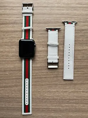 $16.99 • Buy 42/44mm Genuine Leather Apple Watch Band For IWatch Series 7SE 6 5 4 3 2 1 38/40