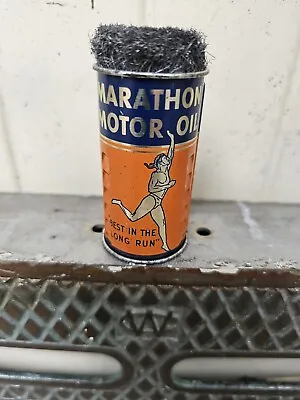 VERY RARE MARATHON MOTOR OIL POT SCRUBBER Authentic Original The Real Deal Here • $289.99