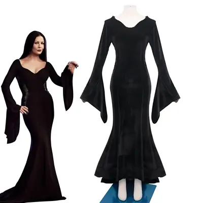 Wednesday Addams Family Cosplay Uniform Dress Movie Morticia Cosplay Costume Bla • $45.66