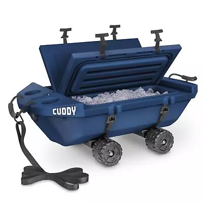 Cuddy 40 QT Floating Coolerwith Cuddy Crawler Wheel Kit - Navy • $299.99