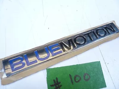 Vw Volkswagen - Bluemotion - Blue/black Trunk Rear Chrome Emblem Badge Oem  • $17.95