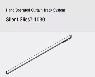 £84.66 • Buy Silent Gliss 1080 Hand Drawn Curtain Track, Various Widths Custom Made To 400cm