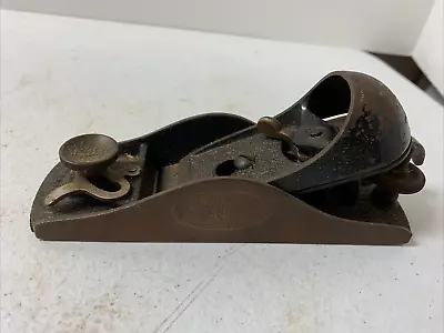 Vintage Stanley No 9 1/2 Block Plane 6 In X 2 In Woodworking Hand Tool • $19.99