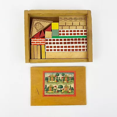 Vintage 40s-50s German Britain Zoned Wood Architectural Building Block Set • $12.34