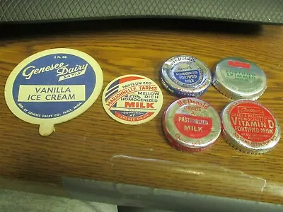 6 Different FLINT Mich. Milk Bottle Caps McDonald Genesee Miller Road MICHIGAN • $8.99