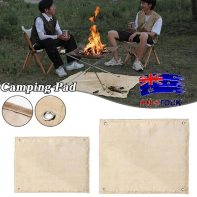  Fireproof Ember Mat Fire Pit Mat BBQ Grill Blanket Protector Deck Patio Lawn • $12.56