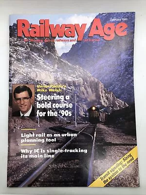 Railway Age 1990 February Light Rail As An Urban Planning Tool Why IC Is Single • $16.33