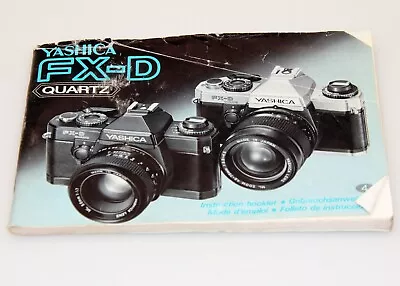 Yashica FX-D Quartz Camera Instruction Manual - Original Not A Copy - • £8.79