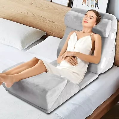 VILOBOS 6PC Bed Wedge Pillow Set Back Neck Leg Support Surgery Sleep Memory Foam • $84.99