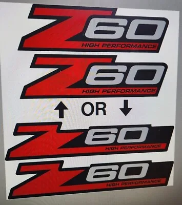 $25 • Buy Z60 Or Z60  4x4 Style  Decal Stickers Fits GMC Sierra & Other Models (PAIR)