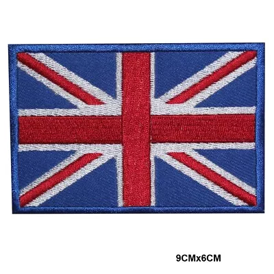 UNION JACK Flag Iron/Sew On Badge Patch Embroidered Applique For Clothes • £2.39