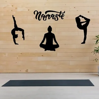 Yoga Metal Wall Art Metal Wall Decor Yoga Set Decor Gift For Wife Mother Day • £152.81