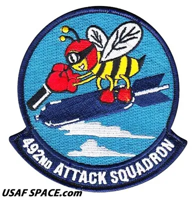 USAF 492nd ATTACK SQ - MQ-9 REAPER UAV - RAF LAKENHEATH UK - ORIGINAL VEL PATCH • $7.95