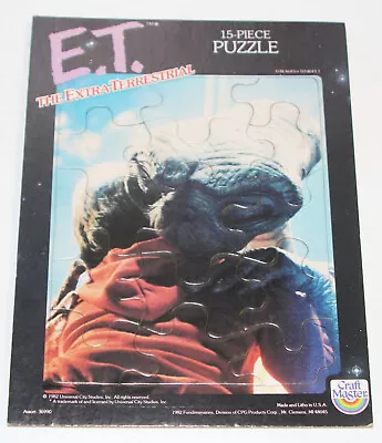 1982 Craft Master E.T. The Extra Terrestrial 15 Piece Puzzle (ET Hugs Elliot) • $19.99