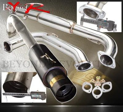 For 1995-1999 Eclipse GST Gunmetal 2.5  Pipe + 4.5  Muffler Tip Catback Exhaust • $166.99