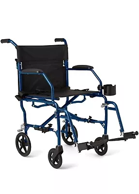 Medline Ultralight Transport Wheelchair 19” Wide Seat Folding Transport Chair • $125