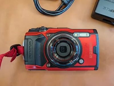 OM SYSTEM OLYMPUS TG-6 Red Underwater Camera Waterproof Freeze Proof High Res • $170