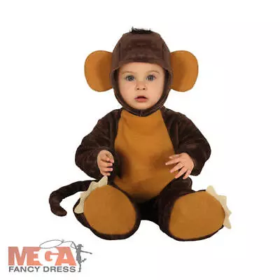 Toddler Monkey Kids Jungle Animal Infant Fancy Dress Baby Halloween Costume UK • £11.99