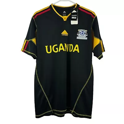 NEW UGANDA Team Made Cranes UK Soccer Jersey Mens XL Football Black Yellow NWT • $39.97