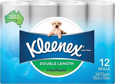 (pack Of 2) Kleenex Double Length Toilet Paper 12 Rolls-AU • $51.55