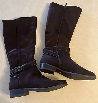 Suede Dark Brown Zipper Tall Boots 8 1/2M NEW Beautiful Woman’s • $39.99