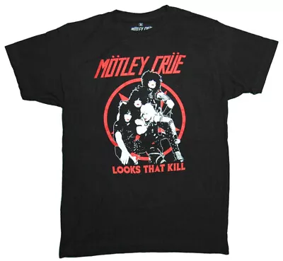 New Motley Crue Heavy Metal Band Looks That Mens S/S Black T Shirt Cotton Tee • $15.75