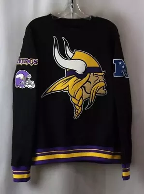 Women's RARE Pro Standard NFL Minnesota Vikings Black 100% Cotton Sweater Size M • $28.49