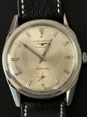 1960s Longines Grand Prize Automatic Men's Vintage Watch Silver Dial • $385