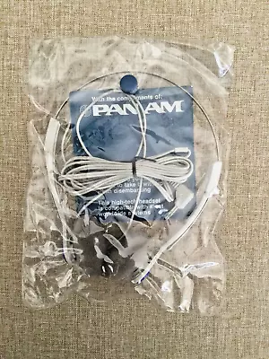 Vintage Pan Am Airline Headphones Set With Bag - Unused; Untested • $9.99