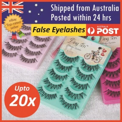 $19.99 • Buy False Eyelashes Eye Lashes Natural Thick Fake False Lash Handmade Extension