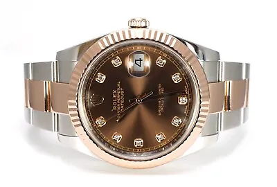 ROLEX Datejust 41 - 126331 - Chocolate Diamond Dot - Box And Papers - 41mm • £13495