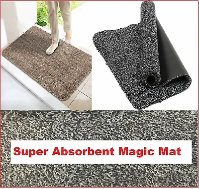 New Super Absorbent Magic Doormat Anti-Slip Washable Indoor/Outdoor Clean Step ! • £8.95