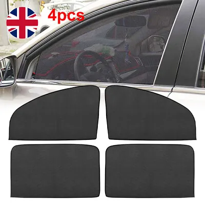 4 Pcs Magnetic Car Sunshade UV Protector Front Rear Side Window Blind Heat Out • £6.89