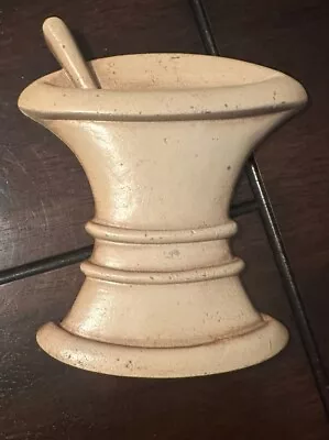 Vintage Pharmacy Decor Cast Aluminum Mortar And Pestle By  Midwest Wall Hanger • $12