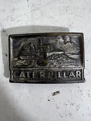 Vintage Solid Brass Cat Caterpillar Belt Buckle • $24
