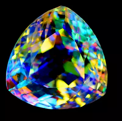 247 Ct+ Natural Huge Mystic Topaz Rainbow Colour Trillion Cut Loose Gemstone • $53.20