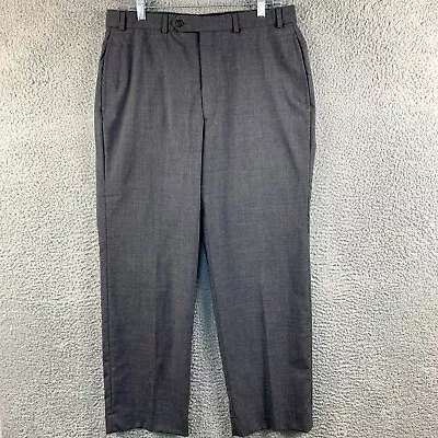 Brooks Brothers 346 Dress Pants Mens 34 Gray Wool Business Casual Preppy 34x29 • $24.74
