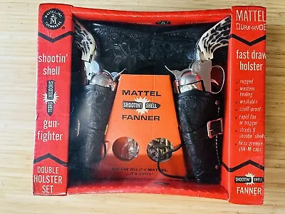 Mattel Shootin Shell Fanner Gunfighter Double Holster Set NEW IN SEALED BOX • $2999.95